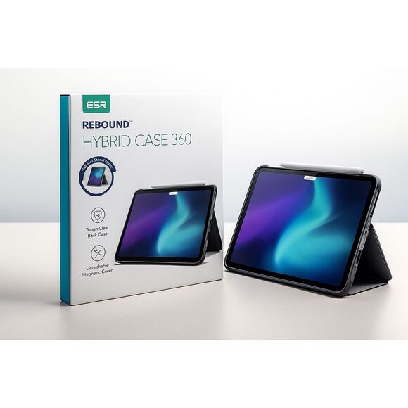 ESR Rebound Hybrid Case 360 for iPad Pro 11" – Magnetic Stand Cover white color - Picture 3 of 6